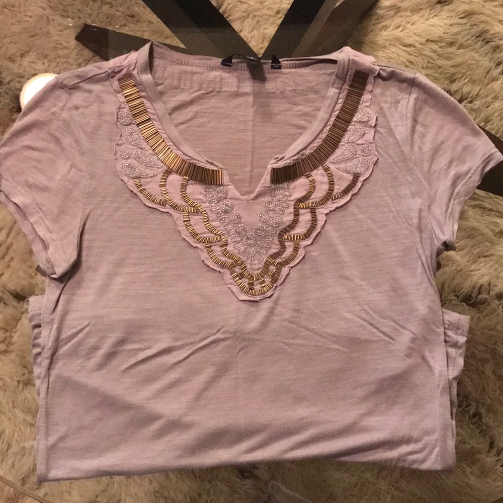 Banana Republic small beaded tee